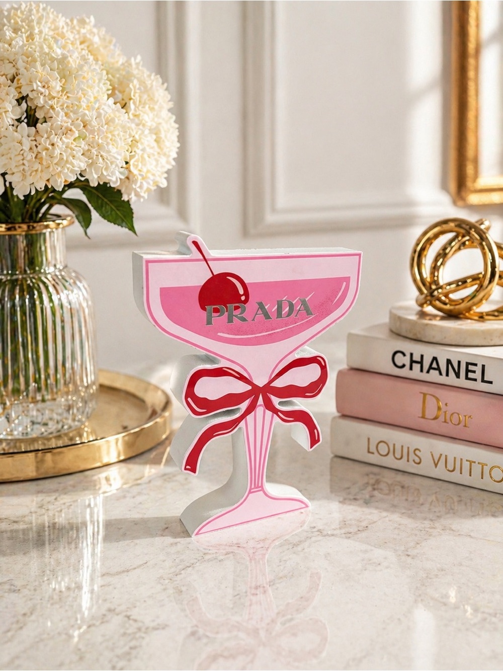 NWT Prada Cherry on Top Coupe Glass
Wood Decor